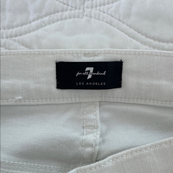 NWOT 7 for all mankind white Jeans with Braided Side Detail - Picture 6 of 8